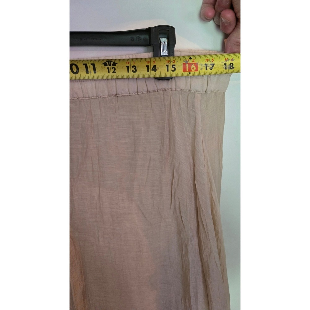Krazy Kat Boho Hippie Festival Lined Skirt Crochet Lace Trim Beige Size L - Picture 6 of 6